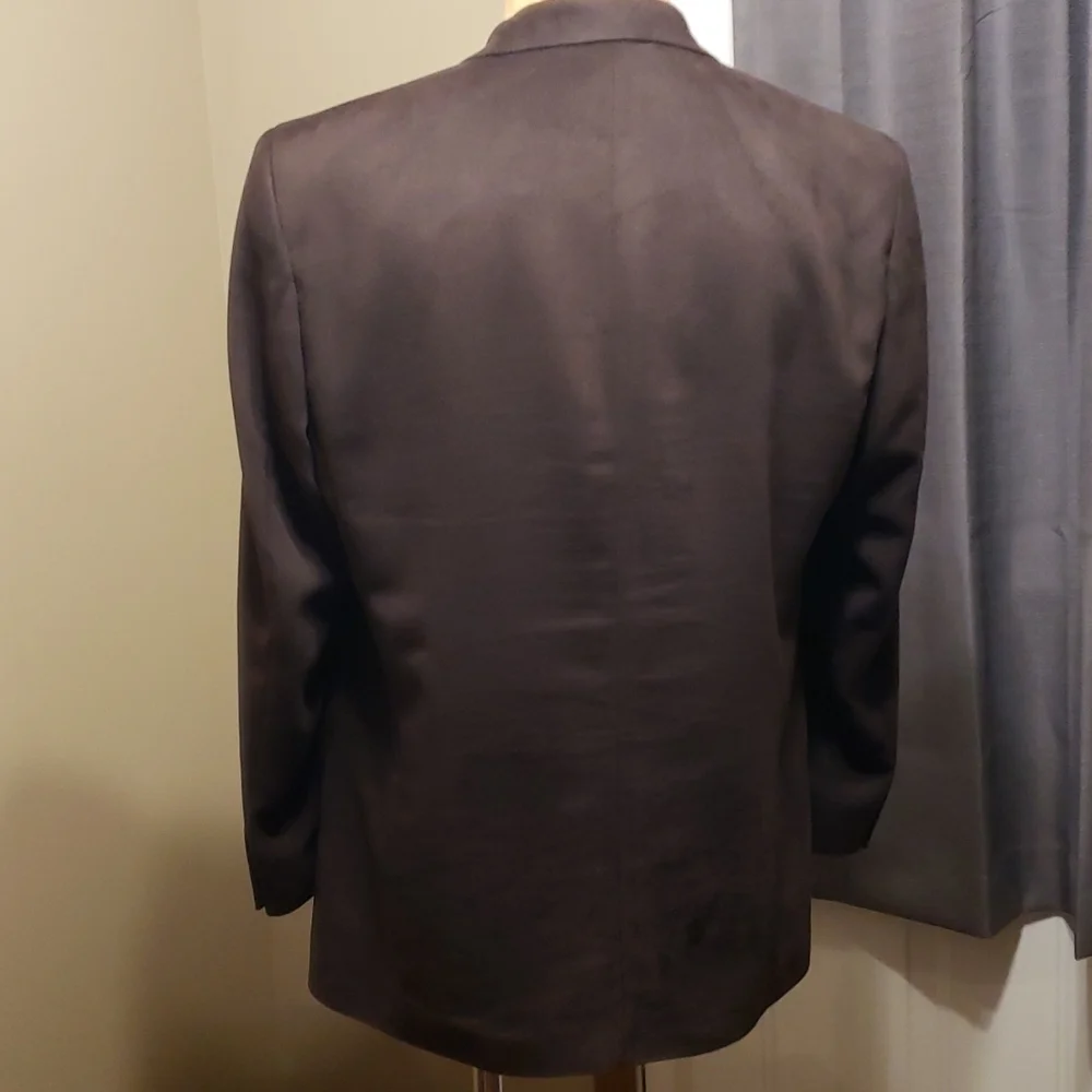 Ralph lauren chaps chocolate brown microfiber soft blazer
